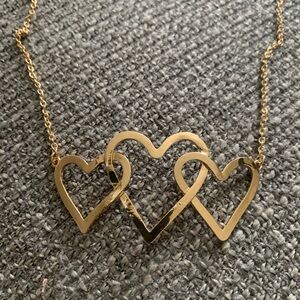Triple Heart Gold Necklace